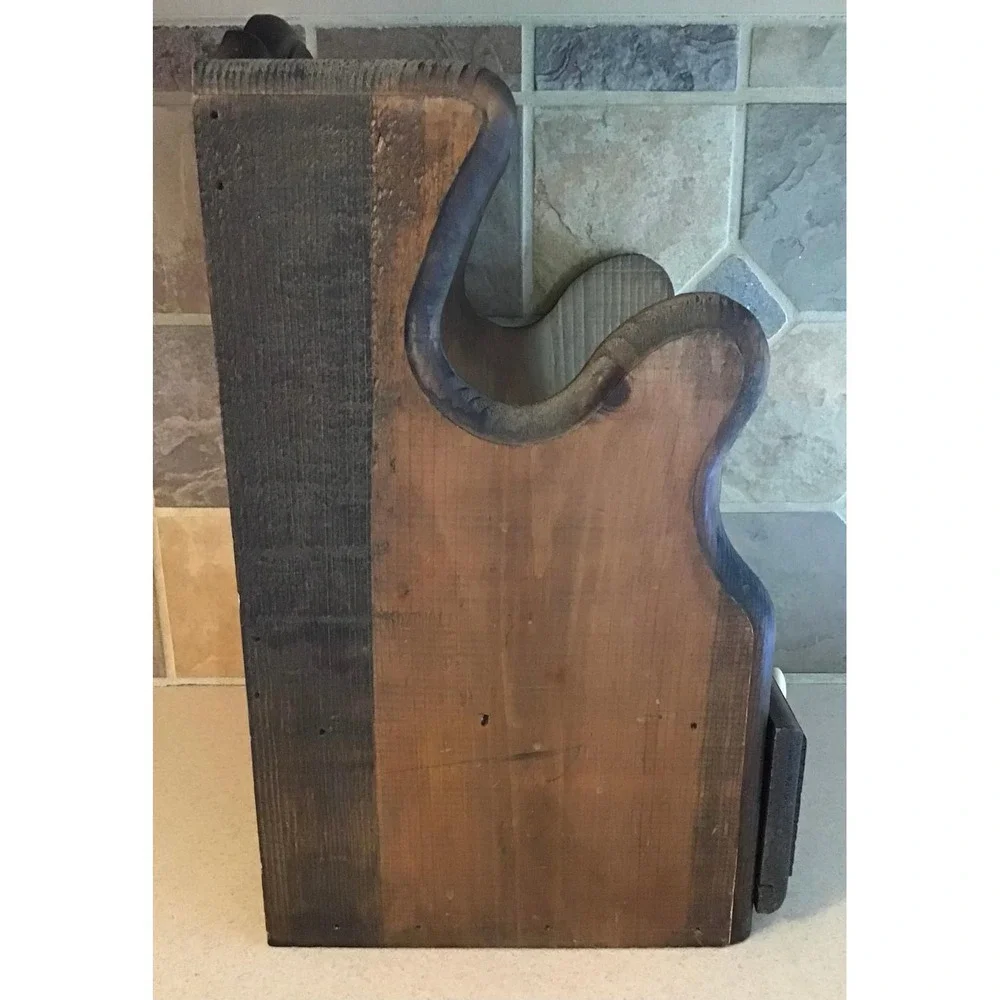 Vintage Rustic Wood Cookbook Holder Organizer Farmhouse Decor